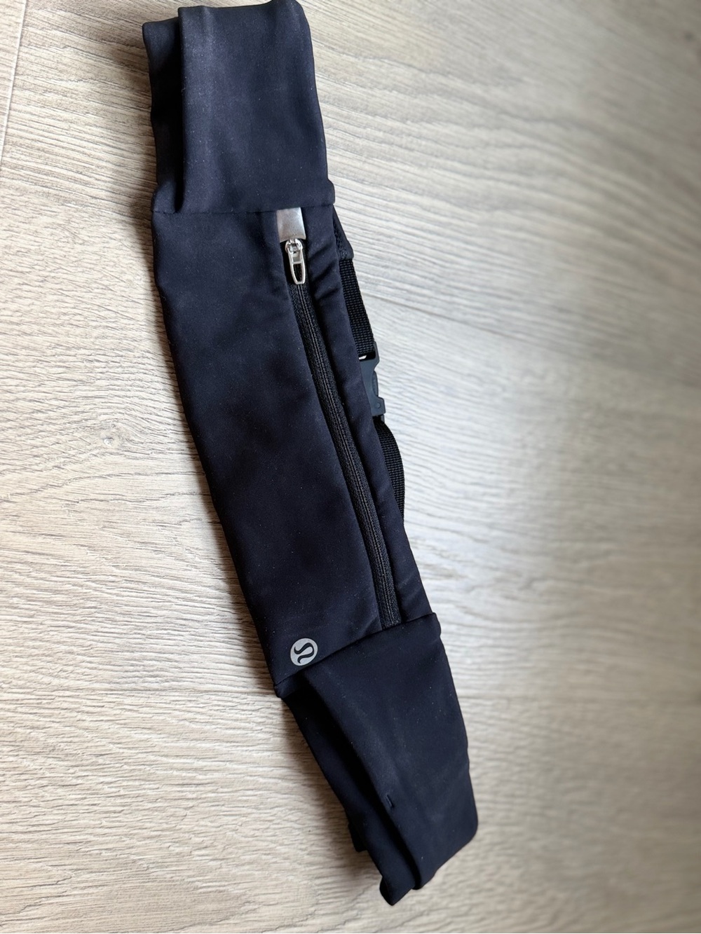 lululemon athletica Black Running Waist Belt with Zipper Pocket
